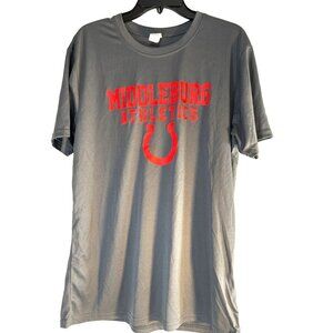 EG-Pro Womens Unisex Short Sleeve Graphic T-Shirt Gray/Red Size L